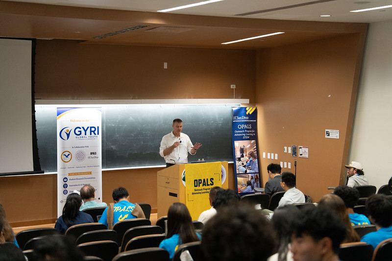 Speaker at the podium during a session